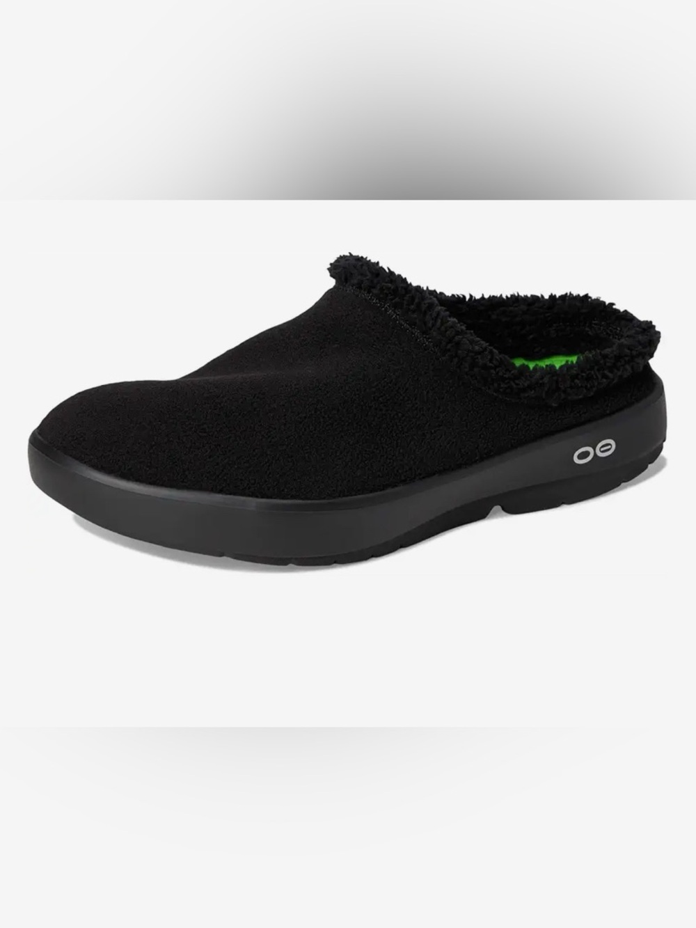 NWOB Oofos OOcoozie Mule Black Size 10